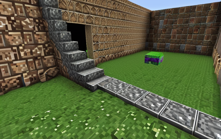 **Prompt:** "Minecraft landscape with disappearing textures, broken walls revealing void, updated Nvidia driver icon in corner, low graphics settings interface visible, in the style of a humorous troubleshooting guide illustration."