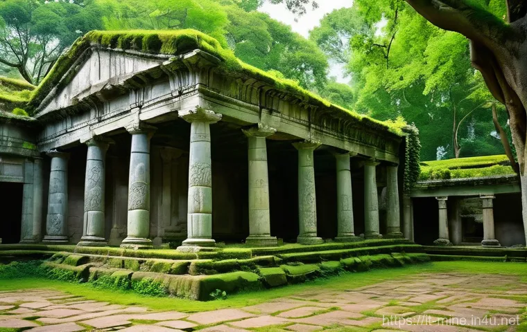 마인크래프트 고대 건축물 디테일 - Prompt: Ancient Roman Temple Ruins in a Verdant Landscape**
"A breathtaking ancient Roman temple rui...