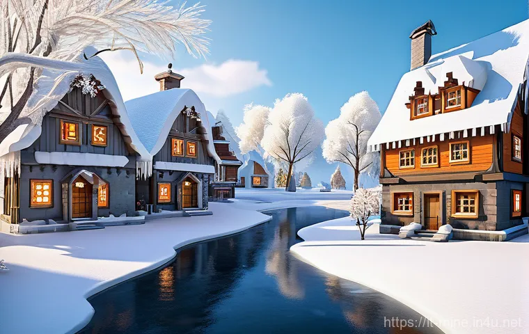 마인크래프트 계절별 테마 제작 - Autumn's Embrace - Cozy Cabin:**
"An idyllic autumn landscape in a Minecraft-inspired world, rendere...