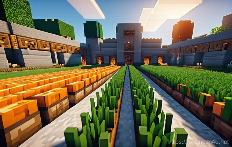 마인크래프트 농업 시스템 개선 - Prompt 1: Automated Wheat and Carrot Harvest**