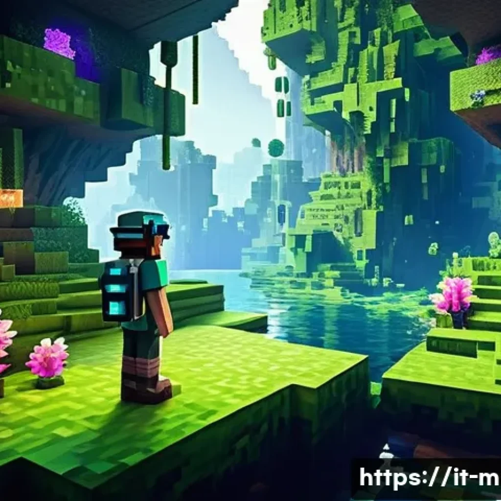 마인크래프트 동굴 업데이트 정보 - **Lush Cave Discovery**
    A vibrant, serene, and magically lit Lush Cave within the Minecraft univ...