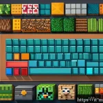 마인크래프트 리소스팩 관리 - A detailed digital art of a Minecraft resource pack folder organized neatly on a computer desktop, s...