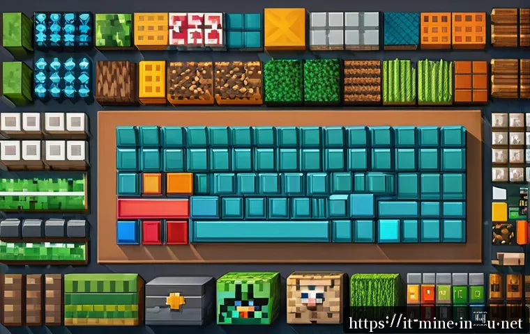 마인크래프트 리소스팩 관리 - A detailed digital art of a Minecraft resource pack folder organized neatly on a computer desktop, s...