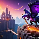 마인크래프트 보스 몬스터 공략 - A detailed fantasy battle scene in Minecraft style, featuring a player character clad in enchanted d...